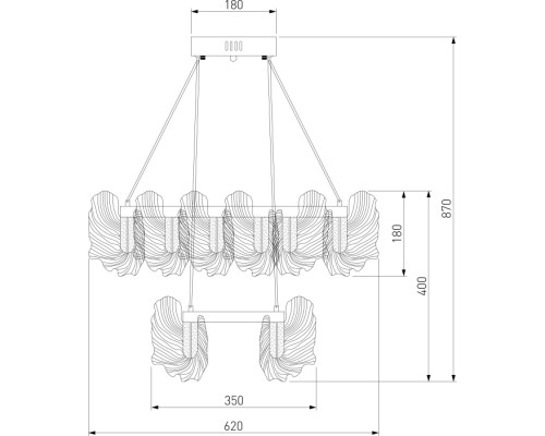 Подвесная люстра Farfalla 90374/2 Bogate's Подвесная люстра Farfalla 90374/2 Bogate's