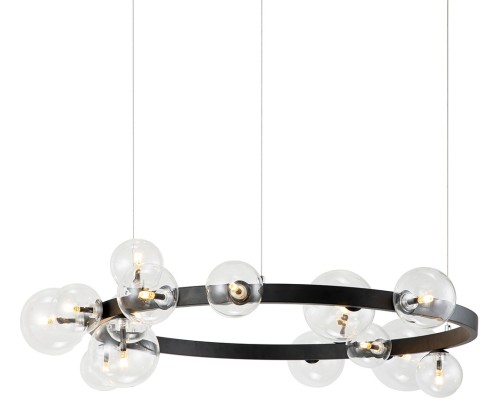 Подвесная люстра Art Deco Bubble 771120 (KM1294P-15 black/clear) DeLight Collection