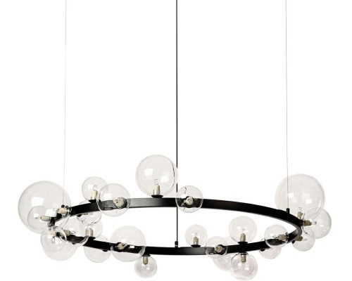 Подвесная люстра Art Deco Bubble 8828P/L black/clear DeLight Collection Подвесная люстра Art Deco Bubble 8828P/L black/clear DeLight Collection