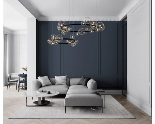 Подвесная люстра Art Deco Bubble 8828P/L black/clear DeLight Collection Подвесная люстра Art Deco Bubble 8828P/L black/clear DeLight Collection