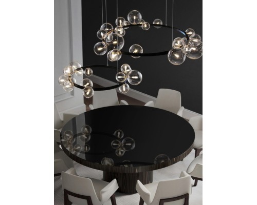 Подвесная люстра Art Deco Bubble 8828P/L black/clear DeLight Collection Подвесная люстра Art Deco Bubble 8828P/L black/clear DeLight Collection