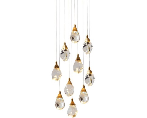 Подвесной светильник Crystal rock II 9701P/10R brass DeLight Collection Подвесной светильник Crystal rock II 9701P/10R brass DeLight Collection