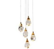 Подвесной светильник Crystal rock II 9701P/5R brass DeLight Collection