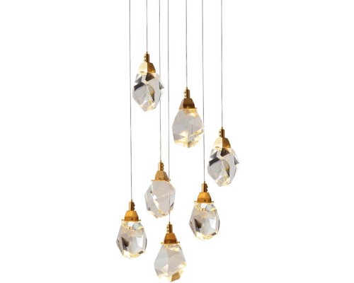 Подвесной светильник Crystal rock II 9701P/7R brass DeLight Collection Подвесной светильник Crystal rock II 9701P/7R brass DeLight Collection