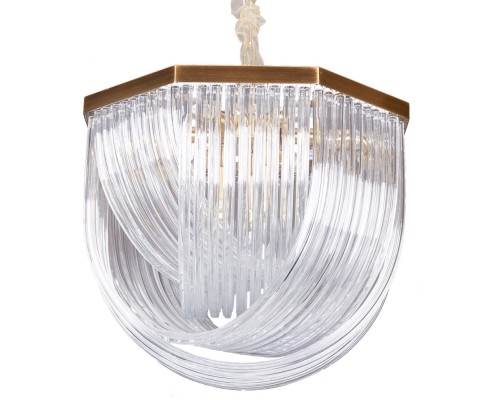 Подвесная люстра Murano Glass A001-554 L9 brass/clear DeLight Collection Подвесная люстра Murano Glass A001-554 L9 brass/clear DeLight Collection