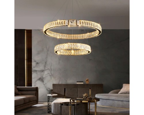 Подвесная люстра D8010 D8010P/2R/D600+400 gold DeLight Collection Подвесная люстра D8010 D8010P/2R/D600+400 gold DeLight Collection