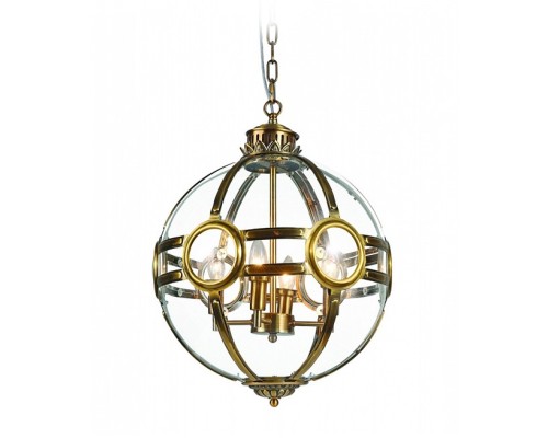 Подвесная люстра Hagerty KG0516P-3 antique brass DeLight Collection Подвесная люстра Hagerty KG0516P-3 antique brass DeLight Collection