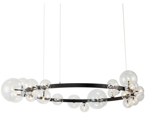 Подвесная люстра Art Deco Bubble KM1294P-24 black/clear DeLight Collection Подвесная люстра Art Deco Bubble KM1294P-24 black/clear DeLight Collection
