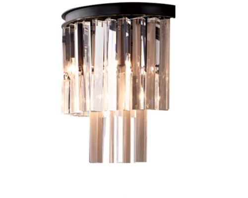 Бра 1920s Odeon KR0387W-2B black/clear DeLight Collection Бра 1920s Odeon KR0387W-2B black/clear DeLight Collection