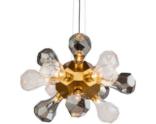 Подвесная люстра KR1197 KR1197P-12 brass, smoky/clear DeLight Collection Подвесная люстра KR1197 KR1197P-12 brass, smoky/clear DeLight Collection