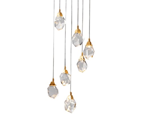 Подвесной светильник Crystal rock MD-020B-7 gold DeLight Collection Подвесной светильник Crystal rock MD-020B-7 gold DeLight Collection