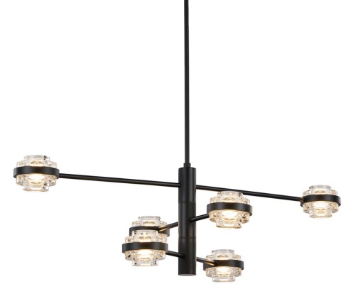 Подвесная люстра Indiana MX22030002-6A black/clear DeLight Collection Подвесная люстра Indiana MX22030002-6A black/clear DeLight Collection