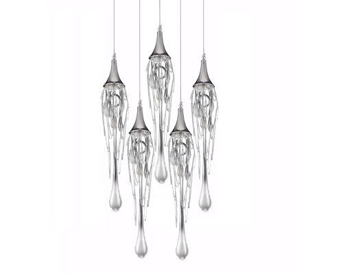 Подвесной светильник Goddess Tears P68009L-5/R chrome DeLight Collection Подвесной светильник Goddess Tears P68009L-5/R chrome DeLight Collection