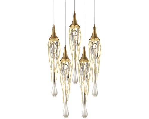 Подвесной светильник Goddess Tears P68009L-5/R gold DeLight Collection Подвесной светильник Goddess Tears P68009L-5/R gold DeLight Collection