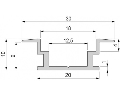 Профиль для светодиодной ленты T-flat 975720 Deko-Light Профиль для светодиодной ленты T-flat 975720 Deko-Light