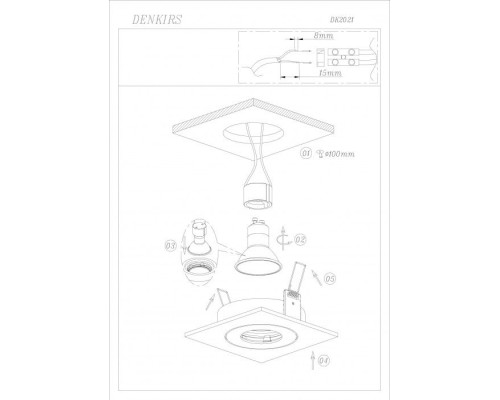 Точечный светильник DK2020 DK2021-WH Denkirs Точечный светильник DK2020 DK2021-WH Denkirs