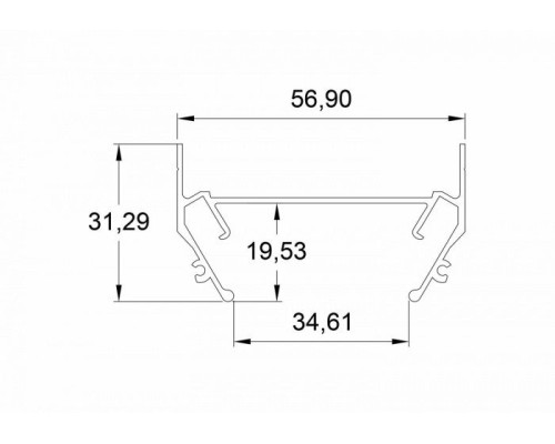 Закладной профиль TR3050 TR3050-AL Denkirs Закладной профиль TR3050 TR3050-AL Denkirs