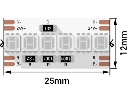 Светодиодная лента LUX DSG8A240-24-RGB-33 DesignLed Светодиодная лента LUX DSG8A240-24-RGB-33 DesignLed