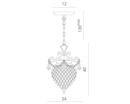 Подвесной светильник Reggia 1150/01 SP-2 Divinare Подвесной светильник Reggia 1150/01 SP-2 Divinare