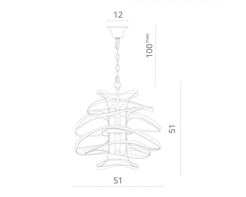 Подвесная люстра Volturn 2019/25 SP-6 Divinare