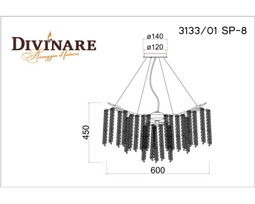 Подвесная люстра Salice 3133/01 SP-8 Divinare Подвесная люстра Salice 3133/01 SP-8 Divinare