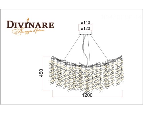 Подвесная люстра Salice 3134/01 SP-14 Divinare Подвесная люстра Salice 3134/01 SP-14 Divinare
