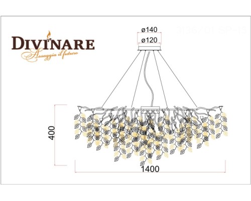 Подвесная люстра Salice 3136/01 SP-15 Divinare