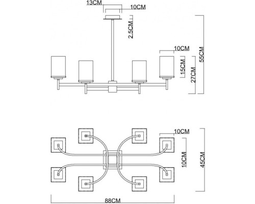 Потолочная люстра Fawaris 4504/17 LM-8 Divinare Потолочная люстра Fawaris 4504/17 LM-8 Divinare