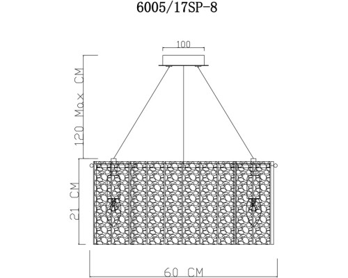 Подвесная люстра Felis 6005/17 SP-8 Divinare Подвесная люстра Felis 6005/17 SP-8 Divinare
