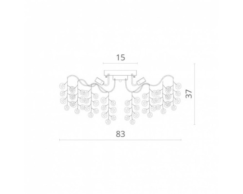Потолочная люстра Spumante 7288/26 PL-8 Divinare Потолочная люстра Spumante 7288/26 PL-8 Divinare