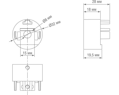Заглушка Round Line Cap DLR B1 Donolux Заглушка Round Line Cap DLR B1 Donolux
