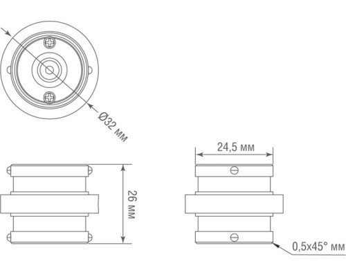 Коннектор прямой Round Line Connector 180 DLR B2 Donolux Коннектор прямой Round Line Connector 180 DLR B2 Donolux