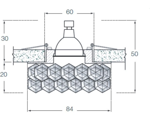 Точечный светильник Downlight DL062.79.1 crystal Donolux Точечный светильник Downlight DL062.79.1 crystal Donolux