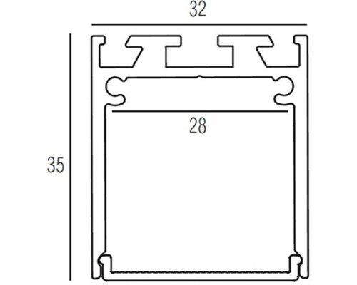 Профиль DL18506RAL9003 Donolux Профиль DL18506RAL9003 Donolux