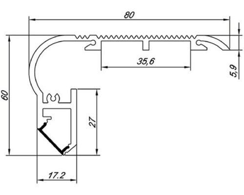 Профиль DL18508 Alu Donolux Профиль DL18508 Alu Donolux