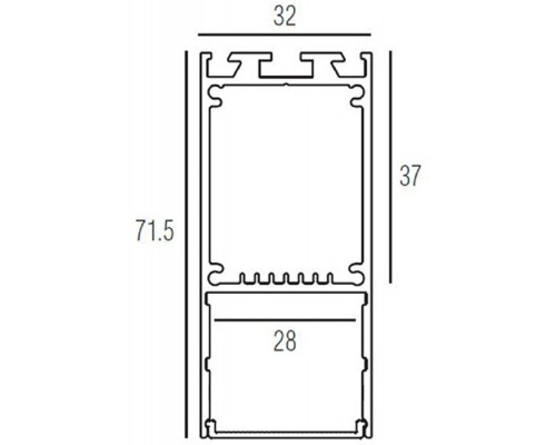 Профиль  DL18515Alu Donolux
