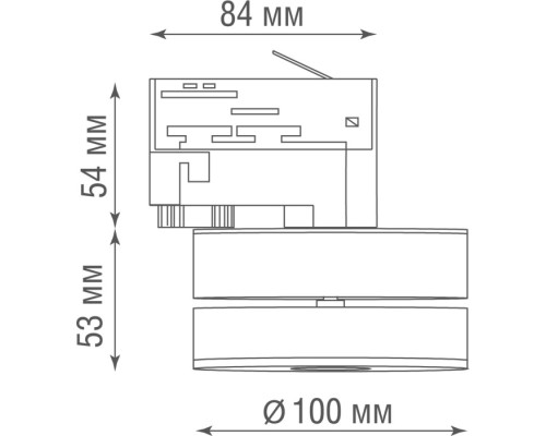 Трековый светильник Sun DL18962R12W1WTrack Donolux Трековый светильник Sun DL18962R12W1WTrack Donolux