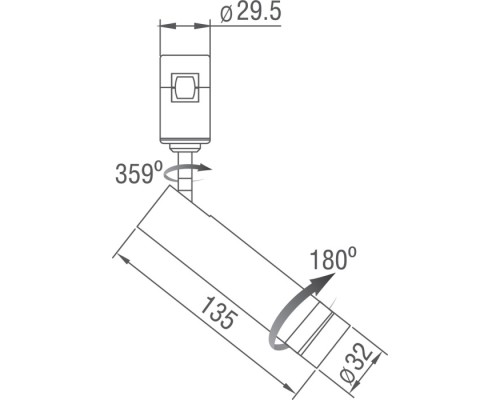 Трековый светильник Hubble DL20232M5W1 Black Donolux Трековый светильник Hubble DL20232M5W1 Black Donolux