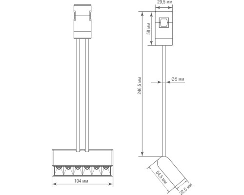Трековый светильник Eye turn DL20244M6W6B Black Bronze Donolux Трековый светильник Eye turn DL20244M6W6B Black Bronze Donolux