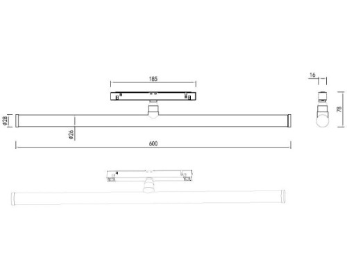 Трековый светильник Tuba DL20302WW16B Donolux