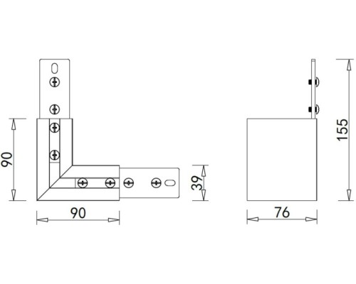 Соединитель L-образный Magic track L corner DLMB Sp Donolux Соединитель L-образный Magic track L corner DLMB Sp Donolux