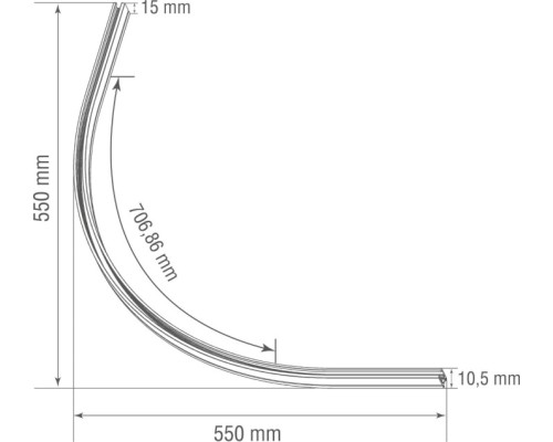 Круглый угол-соединитель Slim Line Mini R corner 900 CB Donolux Круглый угол-соединитель Slim Line Mini R corner 900 CB Donolux