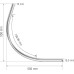 Круглый угол-соединитель Slim Line Mini R corner 900 CB Donolux