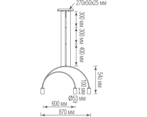 Подвесной светильник Saga S111018/3Brass Donolux Подвесной светильник Saga S111018/3Brass Donolux