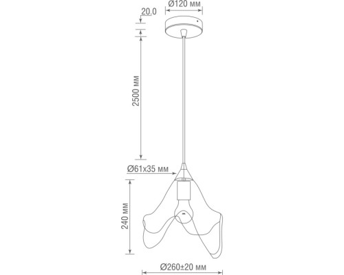 Подвесной светильник Tango S111055.1Brass Donolux