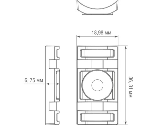 Комплект накладной Round Line Surface Mounting Kit DL20355, DL20356 Donolux Комплект накладной Round Line Surface Mounting Kit DL20355, DL20356 Donolux