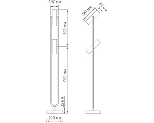 Торшер Soho T111022/2black Donolux Торшер Soho T111022/2black Donolux