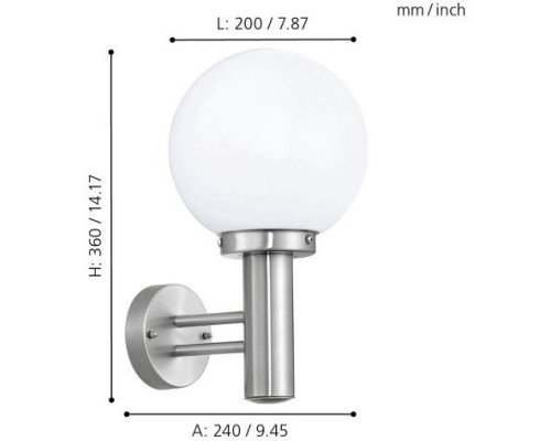 Настенный фонарь уличный Nisia 30205 Eglo Настенный фонарь уличный Nisia 30205 Eglo