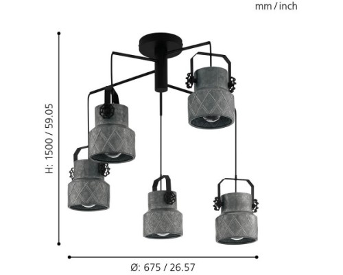 Подвесная люстра Hilcott 39856 Eglo Подвесная люстра Hilcott 39856 Eglo