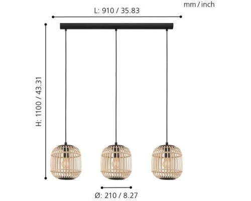 Подвесной светильник Bordesley 43217 Eglo Подвесной светильник Bordesley 43217 Eglo
